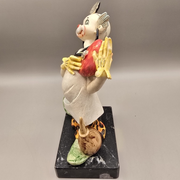 Vintage Fontanini Depose Italy Clown Figurine DOCTOR Carrara Marble Simonetti. - Picture 2 of 10